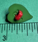 Ladybug Insect Red Black On Green Leaf Plastic Shank Snap-together Button-4 51