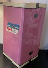 Large Metal Doll Case   Trunk  18x9x9  Lock   Key Vintage Twa Sticker Free Ship