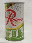 Lime Green Rainier Flat Top Beer Can  guy Skiing bridge 