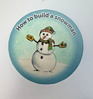 Snowman How To Build Christmas Winter Bread Dessert Appetizer Plates Dishes Set
