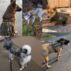 Military Tactical Pet Dog Harness No Pull Heavy Duty Molle Training Service Vest