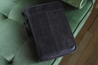 Aviator Bible Cover  Zippered  With Handle  Leather Look  Brown  Large