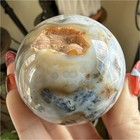 8th Vein Ocean Jasper Polished Sphere Crystal Healing - 6 74oz
