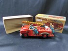 Nos Vintage T n Nomura Fire Ladder Truck Friction Drive Japan Tin Litho W  Box