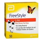 Free  Style  50 Count Test  Pack Of 5 Lite Strips Exp-04 2026