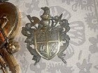Vintage Cast Metal Medieval Knight Coat Of Arms Shield Wall Plaques 4 Pieces 