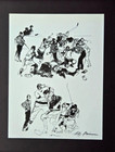 Leroy Neiman Hockey Fights  Signed Pop Art Mounted   Framed  New 14x11 W