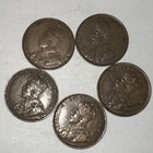 Canada Large One Cent Lot 1916 1917 1918 1919 1920 Five Coin Set King George 5th