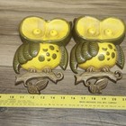 Sexton Vintage Metal Owls Pair Wall Hangings 1970 Usa 
