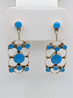 Vivianita Booqua   Bryant Othole Turquoise Inlay Sterling Silver Earrings