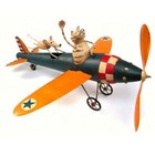 New Aviator Cat Whirligig  Wind Powered Kinetic Yard Deco Spinner Free Shipping