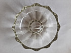 Vintage Ashtray W raised Center Cigarette Holder 5 5  Heavy Clear Glass