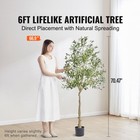Uimoso 6ft Artificial Olive Tree Green Tall Faux Lifelike Fake Plant Home Decor