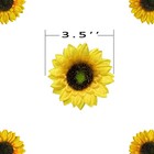 50 Pcs 3 5 Inch Artificial Sunflower Heads Bulk Yellow Faux Silk Decor