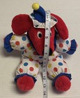 Vtg Clifford The Big Red Dog Clown Plush Dakin Stuffed Animal Polka Dots Toy