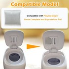 Teurwone 12 Pack Diaper Pail Odor Absorber Carbon Filter Gray
