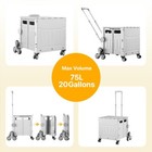 75l Heavy Duty Extra Large Shopping Cart 8 Wheel Stair Tread Folding Cart Gray