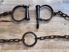 Handmade Old Iron Metal Handcuff Shackles Rustic Prison Guard Cast Iron