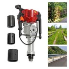 52cc 2 3hp Gas Powered T Post Driver Fence Pile Driver Hammer Tool Kit W 3 Heads