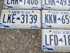 New York Excelsior License Plate   lot Of 10   White Blue Yellow Expired 3 Years