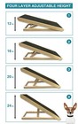 Bowwow Pet Ramp - Dog Cat Ramp - 4 Adjustable Heights Bed couch - Folding