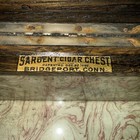 Antique 1908 Sargent Oak Wood Cigar Humidor Chest Box Bridgeport Conn 