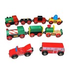 Vtg Brio Wooden Train Lot Of 9 Made In Sweden Engine Cars Bell Wagon Euc