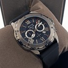 Men s Bulova Marine Star 98b259 Gray Dial Black Rubber Strap Quartz Watch 44 Mm