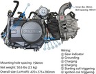 125cc Lifan Electric Manual Semi Auto Engine Motor For Ssr Ct90 Ct70 Crf70 140cc