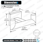 Kokosiri Double Robe Hook  Sus 304 Stainless Steel  Brushed Nickel  2 Pack