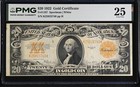 1922 Us Gold Certificate  20 Fr 1187 Pmg 25 Very Fine Detail Minor Stain