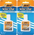 Bic Wite-out Quick Dry Correction Fluid 20ml White Easy Application 2-pack