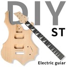 Diy 6 String Electric Guitar Kits  Maple Neck And Accessories Burlywood