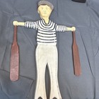 Vintage Whirly-gig Lot Of 3 Sailors 16 h Folk Art Whirligig Whirly-gig Nautical