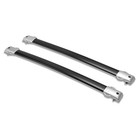 2pcs Aluminum Black Powder Coated Top Rail Crossbar Luggage Carrier Hla10026