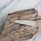 Sterling Silver Hammered Handmade Beaten Long Teardrop Hook Drop Earrings Es162