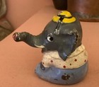 Vintage Hubley Elephant Paperweight Cast Iron Circus Dumbo Very Good Condition