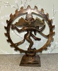 Vintage Indian Hindu Bronze  Dancing Shiva Nataraja  Lord Of Dance Siva Statue
