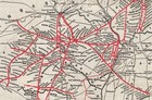 1910 Antique St Louis   San Francisco Railroad Map Railway Map 2651