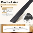 Aluminum Door Threshold - 48  L X 3  W Exterior Floor Transition Strip With P   