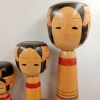 Kazuhide Abe Tsuchiyu Japanese Traditional Kokeshi Set Of 5 24cm 45cm