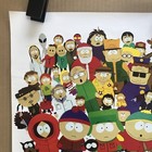 Original Vintage South Park 1990s Cartoon Cast Pinup Cartman Chef Kenny Poster