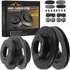 Front Rear High Carbon Steel Brake Rotors   Pads For Toyota Tundra Sequoia Lx570