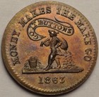 New York City Bridgens Civil War Store Card Token Ny 630j-4b R 8 Die Sinker