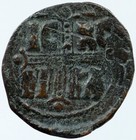 Jesus Christ Class C Anonymous Ancient Old Byzantine Follis Coin Cross I118402