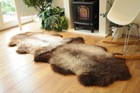 Genuine Sheepskin Rug British Rare Sheep Skin 2 X 6 Soft Double Pelt Sheep Hide