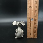 Vintage Hudson Pewter Mouse Rat Figurine Marked Usa Handmade