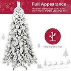 7ft Snow Flocked Artificial Full Christmas Tree Pine Tree With 1060 Branch Tips