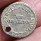 1852 Gj  ecuador  1 4 Real  quito  Silver  liberty Head  Scarce