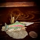 Dollhouse Miniature Fish Taxidermy Rainbow Trout 1 12 Or 1 6 Ooak Artisan